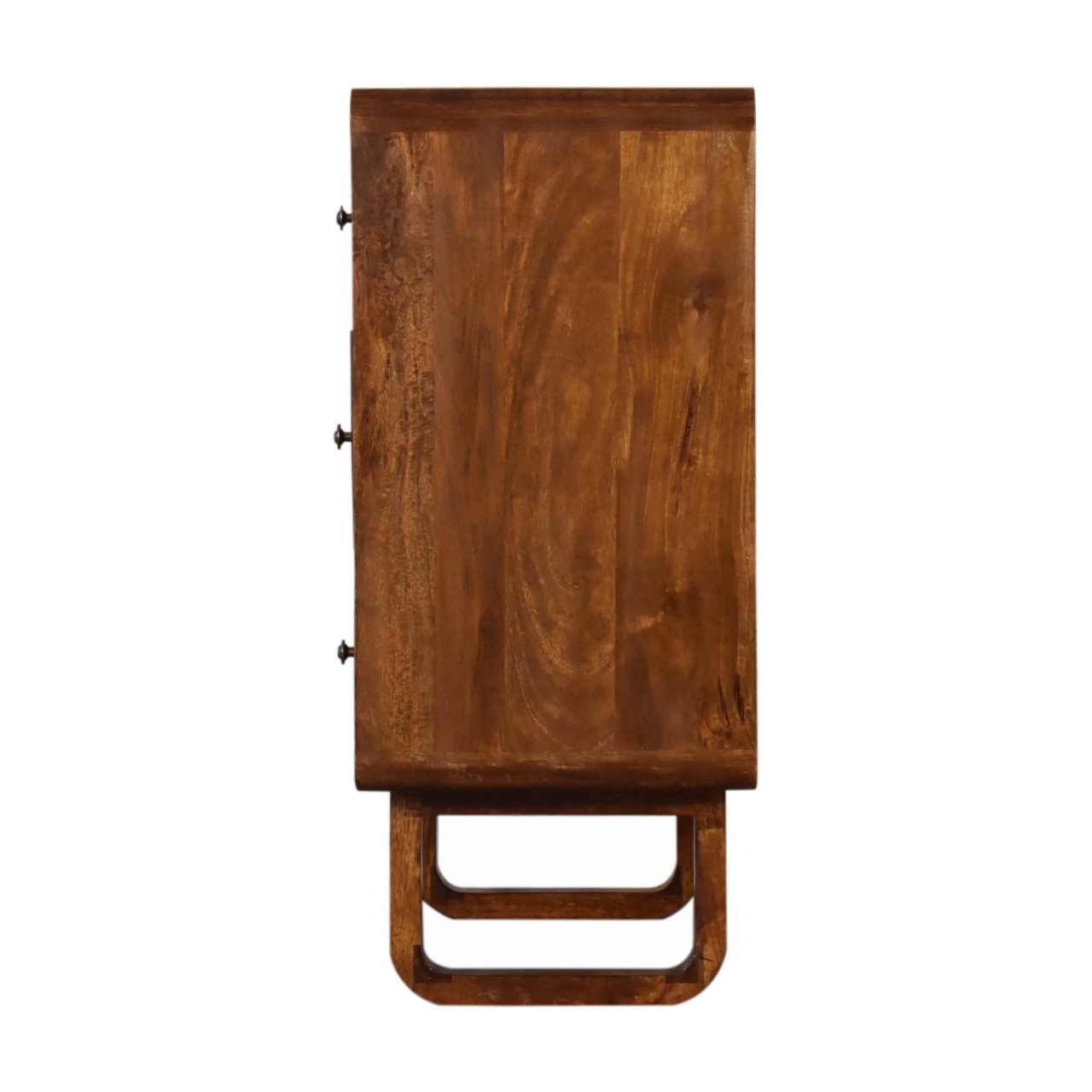 Solid Mango Wood U Curved Chestnut Chest - Image 10