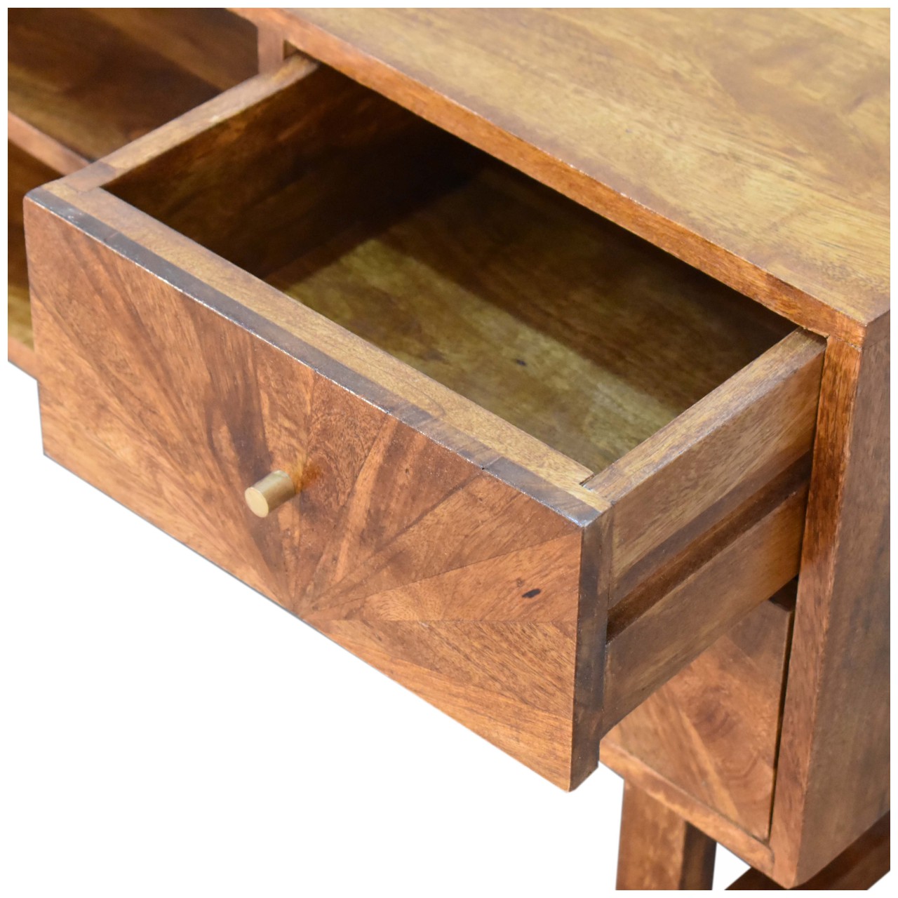 Solid Mango Wood U-Chestnut Sunrise Media Unit - Image 8