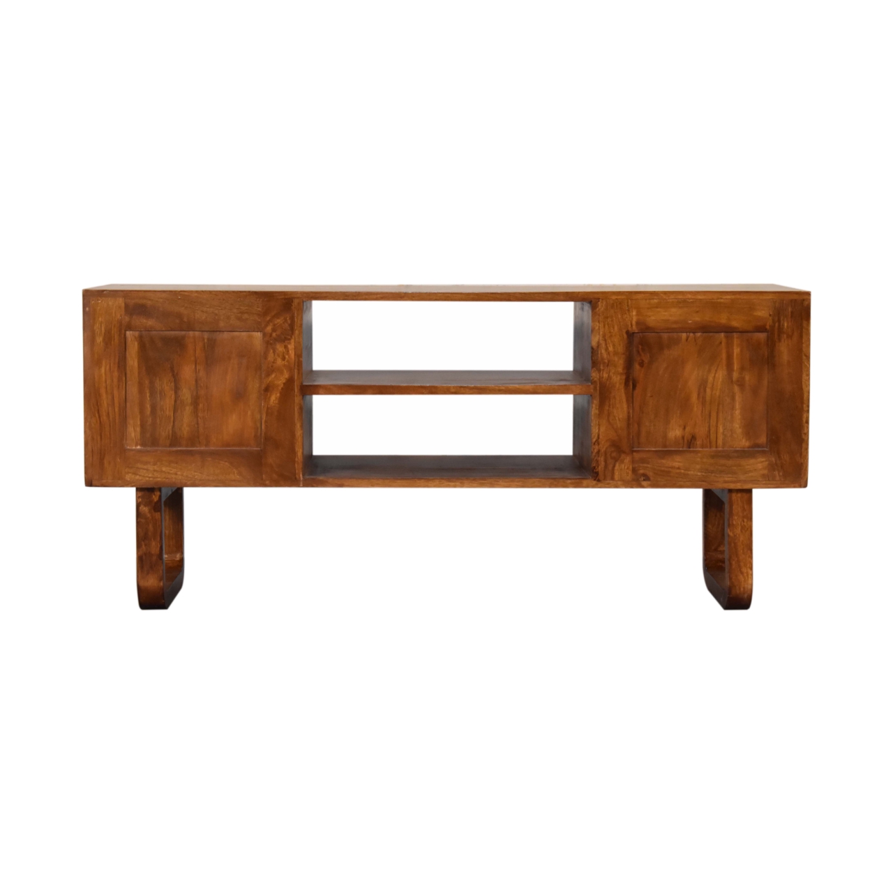 Solid Mango Wood U-Chestnut Sunrise Media Unit - Image 2