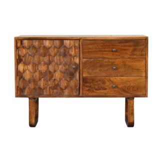 U-Chestnut Pineapple Carved Sideboard