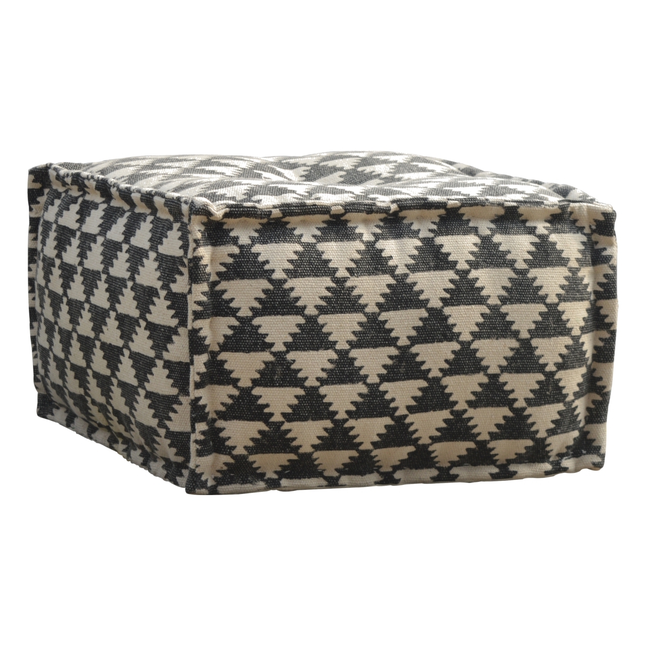 Black and White Durrie Pouffe - Image 8