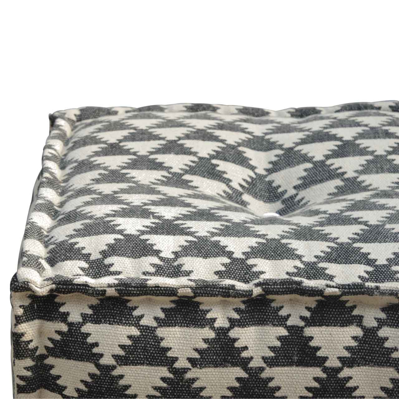 Black and White Durrie Pouffe - Image 6